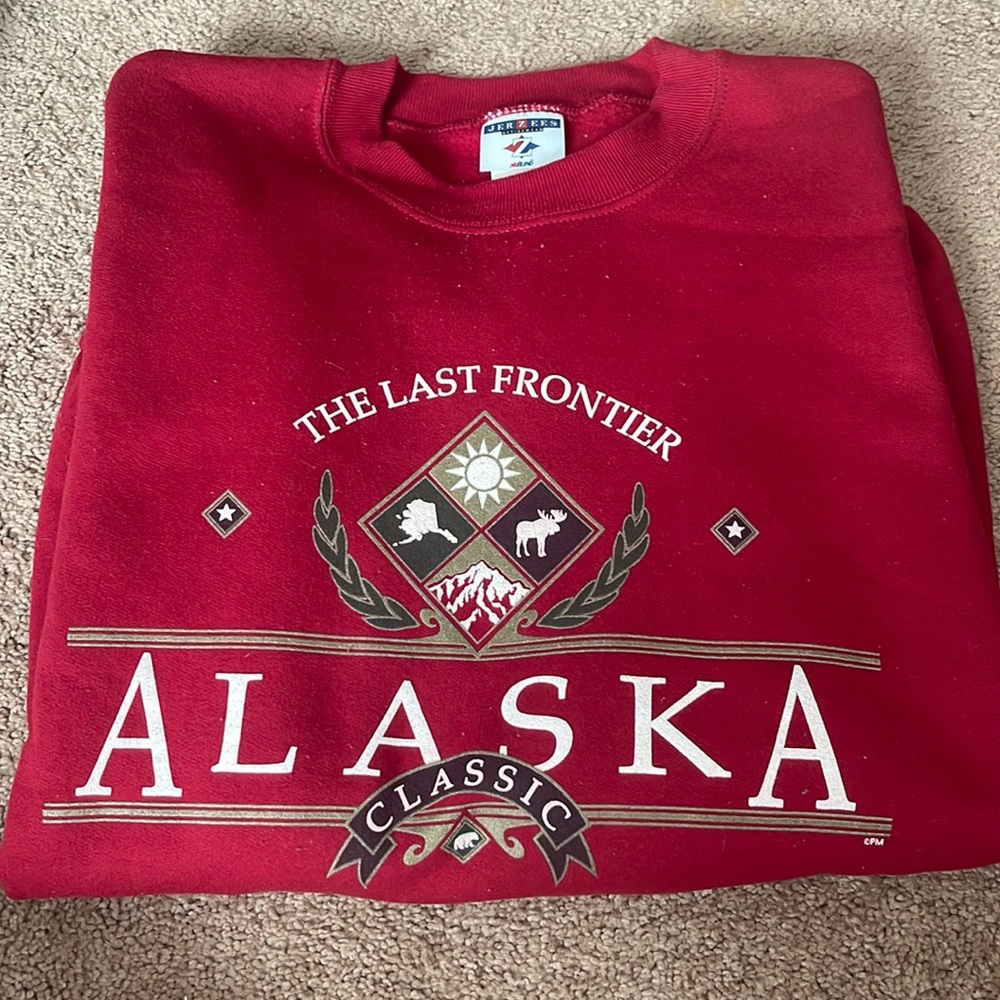 Vintage ‘90 Alaska The Last Frontier Long Sleeve Crewneck